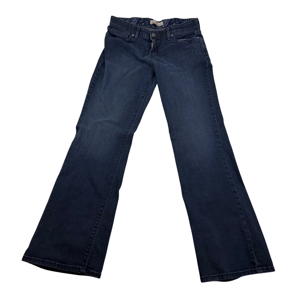 Levis 525 Perfect Waist Bootcut Jeans Indigo Blue Flap Pocket Size 12M Womens